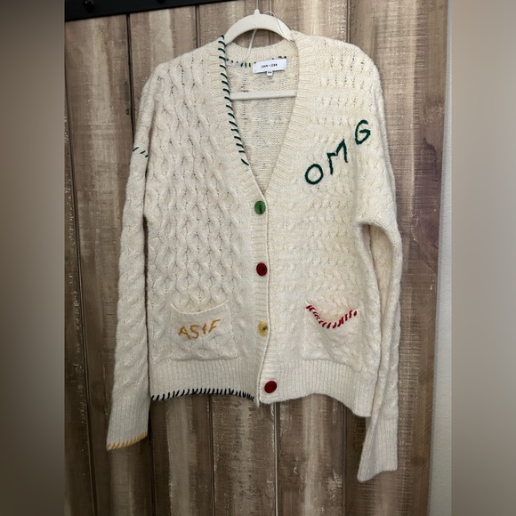 NWOT Anthropologie John + Jenn OMG Cabled Cardigan Sweater, M - Picture 7 of 7